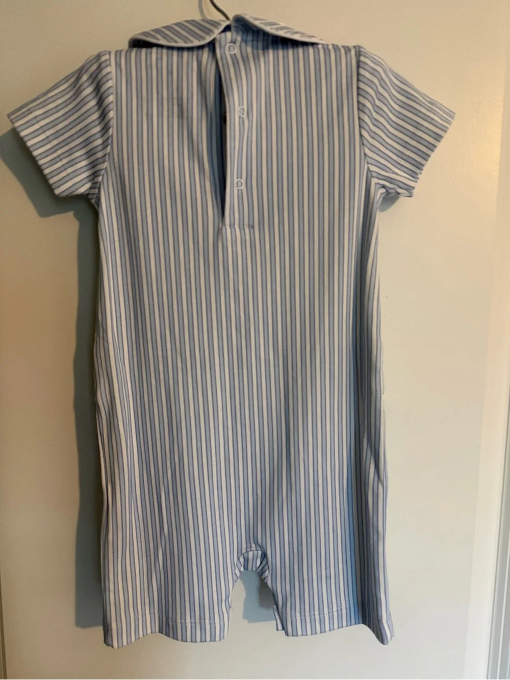 Lila & Hayes Blue Stripe Baby Romper 12-18 month